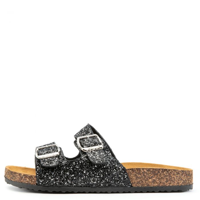 Glory-199 Sandals Black Glitter