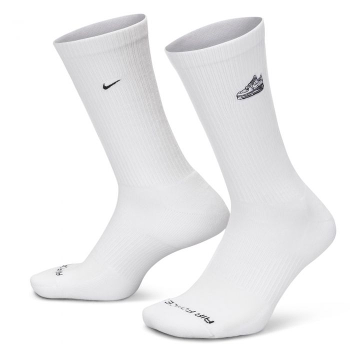 Everyday Plus Cushioned Crew Socks (1 Pair) White/Black