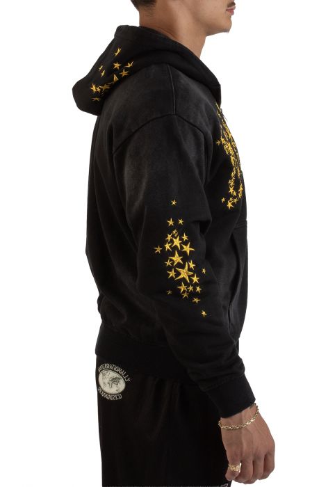 Galaxy Arc Zip Hoodie  Pirate Black