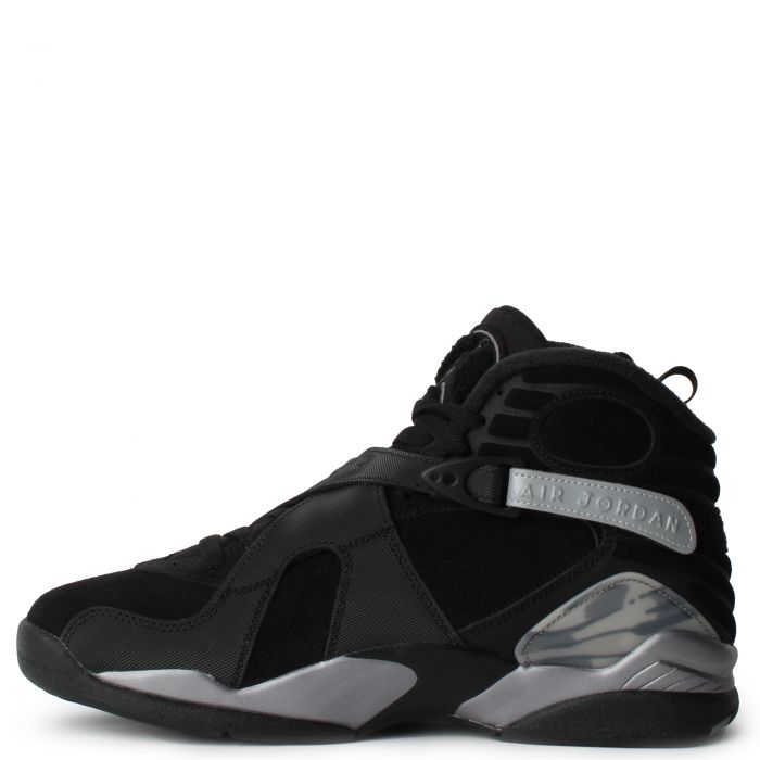 Grade School Air Jordan 8 Retro Winterized Black/Gunsmoke-Metallic Silver