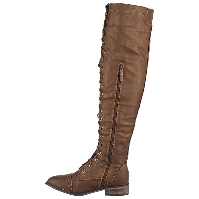 tan thigh high boot