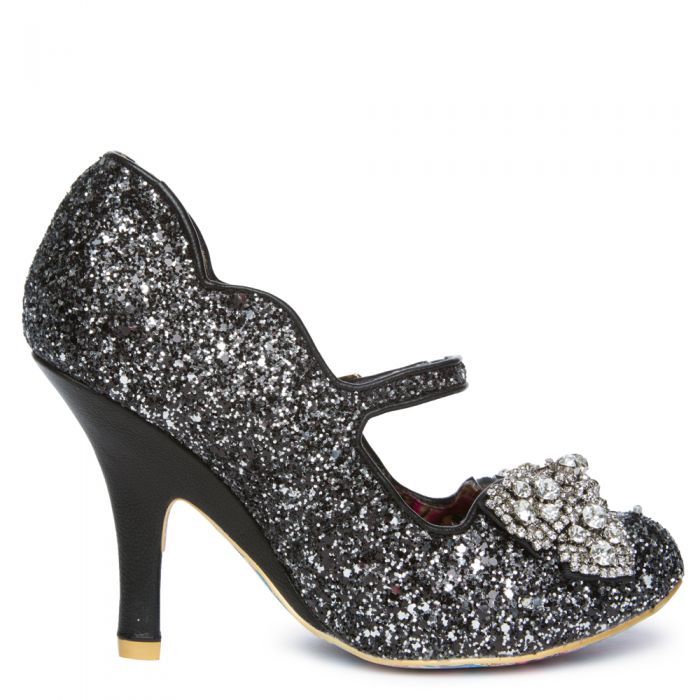 Shimmer Black Light Up High Heel BLACK