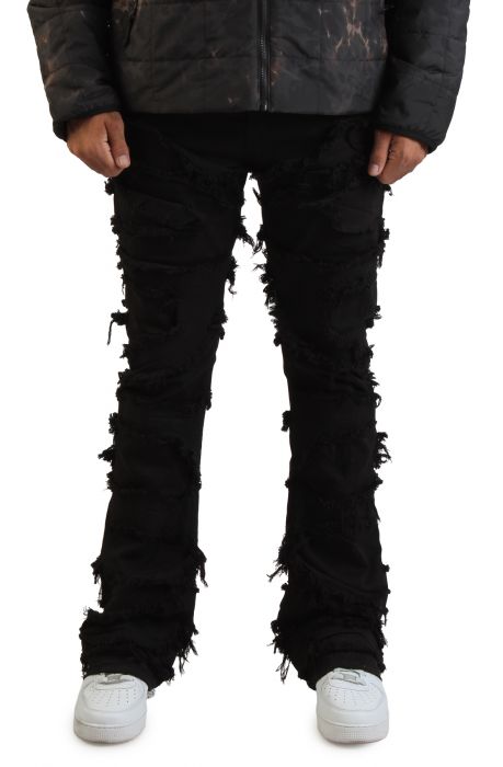 Khaos Shredded Jean Black