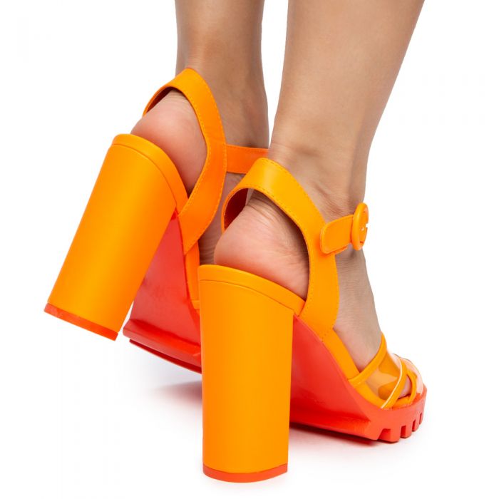 SPEECHLESS CHUNKY HEELS ORANGE