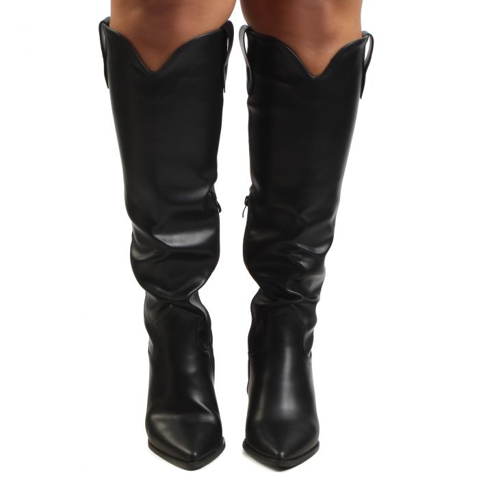 Mondee-1 Straight Cut Cowboy Boot  black