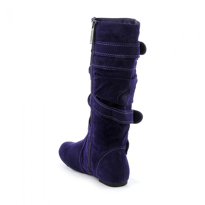 Mid-Calf Flat Boot Sally-4-S Purple