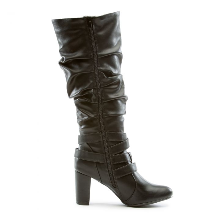 BAMBOO Daystar-03S Slouch Boots JPM DAYSTAR-03S BLKCRP - Shiekh