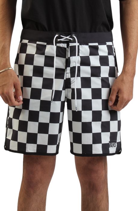 Everride Scalloped 18'' Boardshorts Black/White