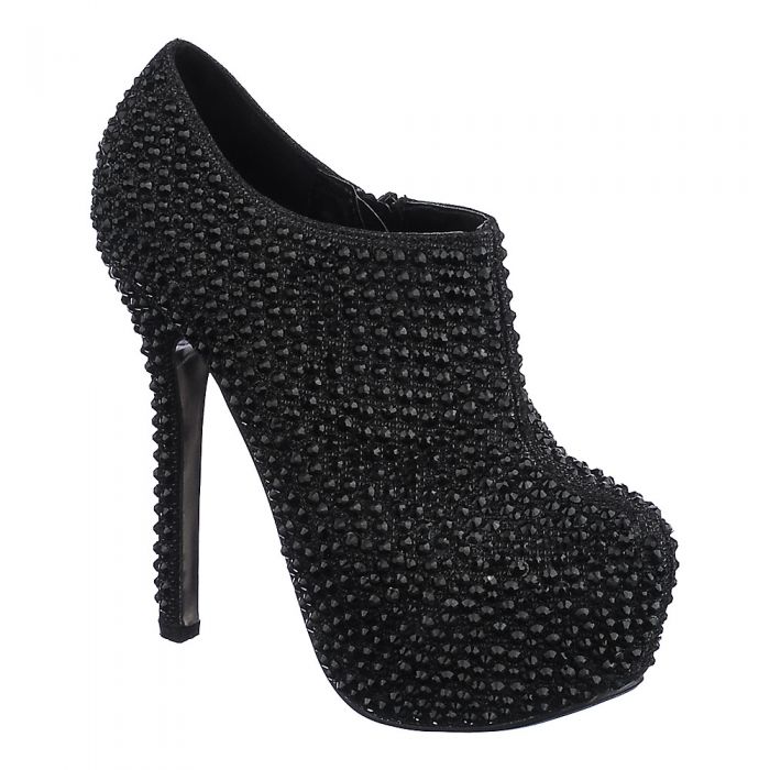 Women's Studded Ankle Bootie Lousia-11 Black