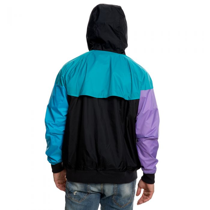 SPORTSWEAR WINDBREAKER BLACK/SPIRIT TEAL/ACTIVE FUCHSIA