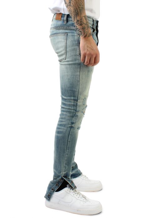 Snap Denim Jean Stone Wash