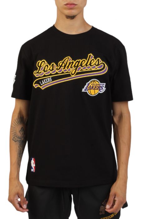 Lakers Script T-Shirt  Black