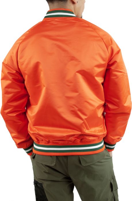 FAMU Satin Varsity Jacket Orange