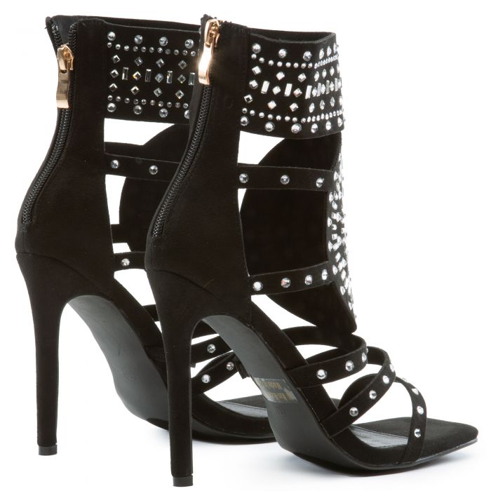 Leona-01 Black Dress High Heel Black