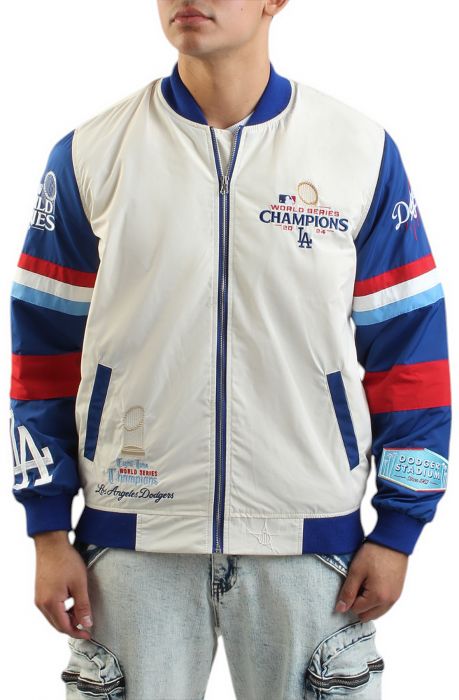 MLB Los Angeles Dodgers World Series Champs Jacket Cream/Royal