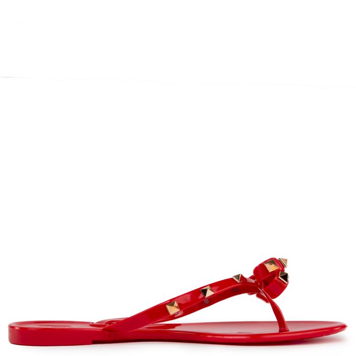 Joanie-172 Jelli Flip Flops Red