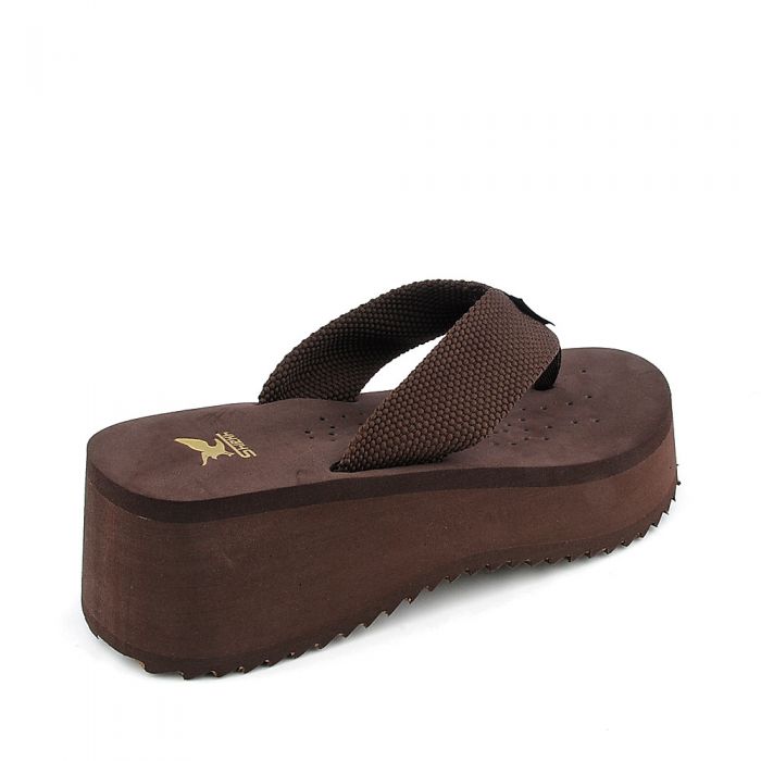Women's Platform Thong Sandal AKA-S Brown