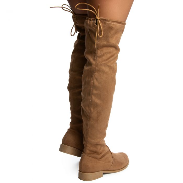 Oksana-116 Over The Knee Boot Brown Suede
