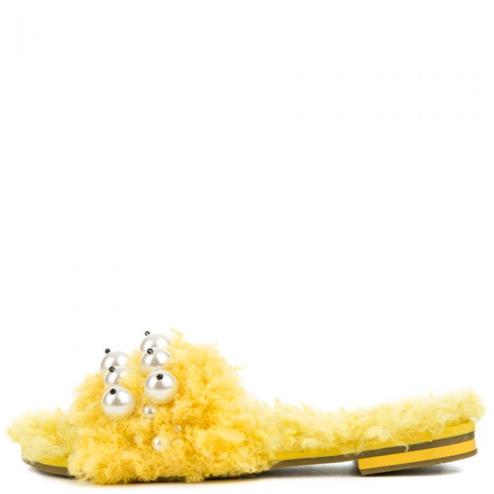 Cape Robbin Evelyn-7 Women's Yellow Fury Sandal Yellow