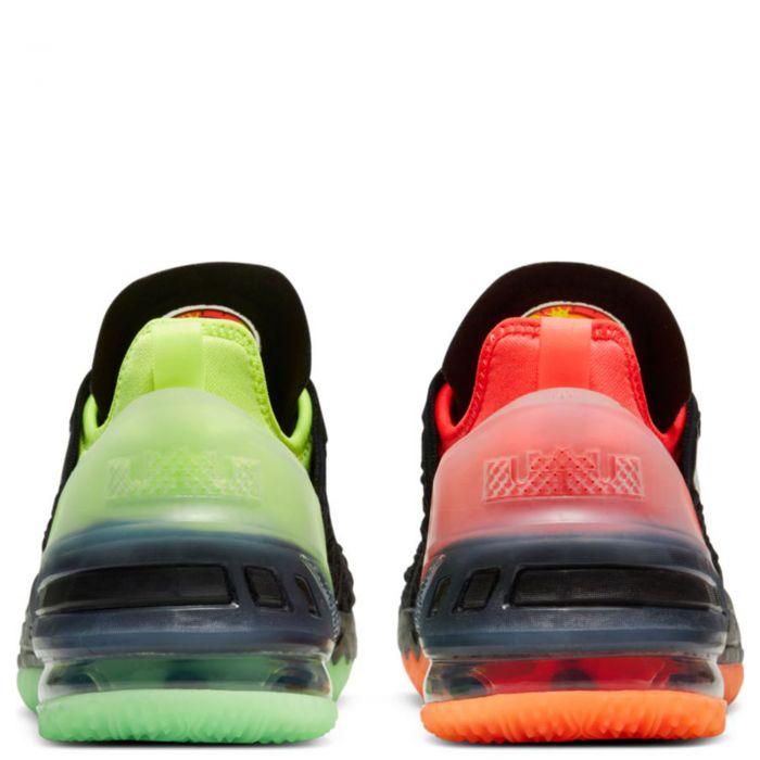 (GS) LeBron 18 Black/Bright Crimson-Total Orange-Volt