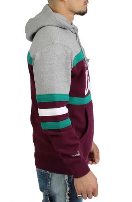 Anaheim Ducks Coach Hoodies Purple/Grey/Green