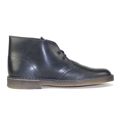 clarks desert boot black leather