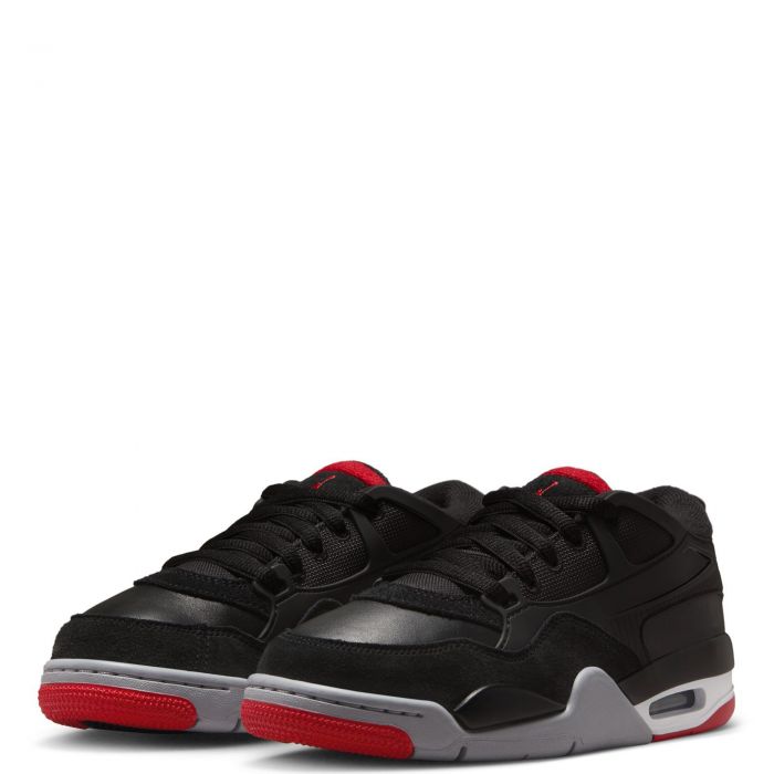 Grade-School Air Jordan 4 RM Black/Varsity Red-Wolf Grey-White