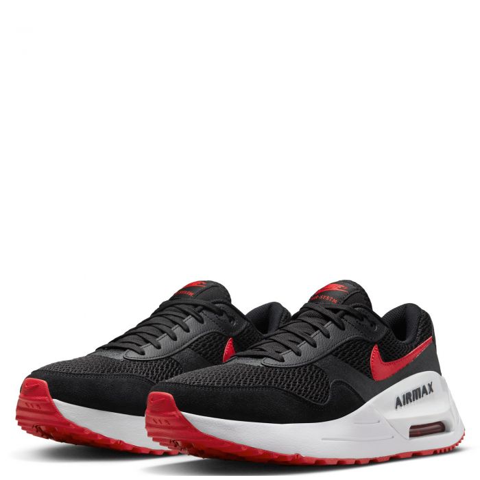 NIKE AIR MAX SYSTM Black/University Red-White