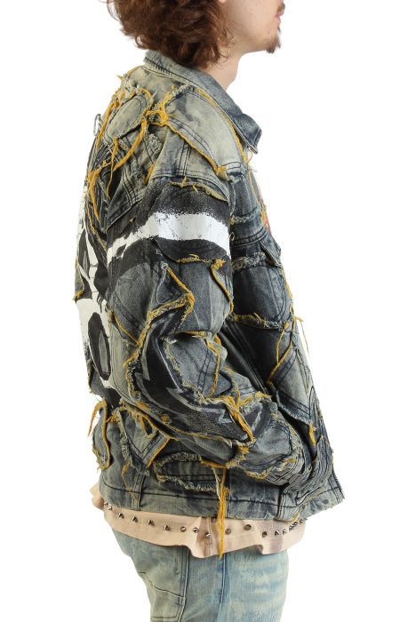 Victory Denim Cut Jacket Kelly Blue