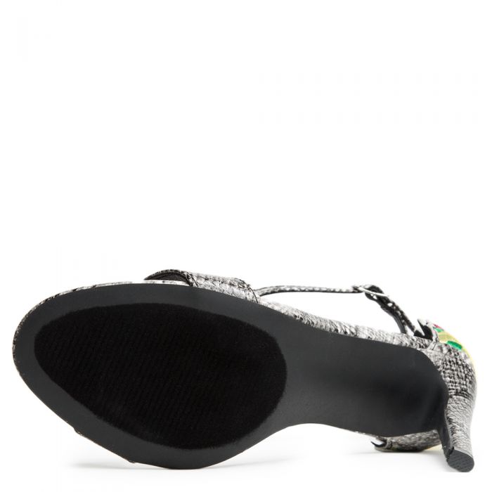 Cape Robbin Suzzy-66 Snake High Heel Snake Black