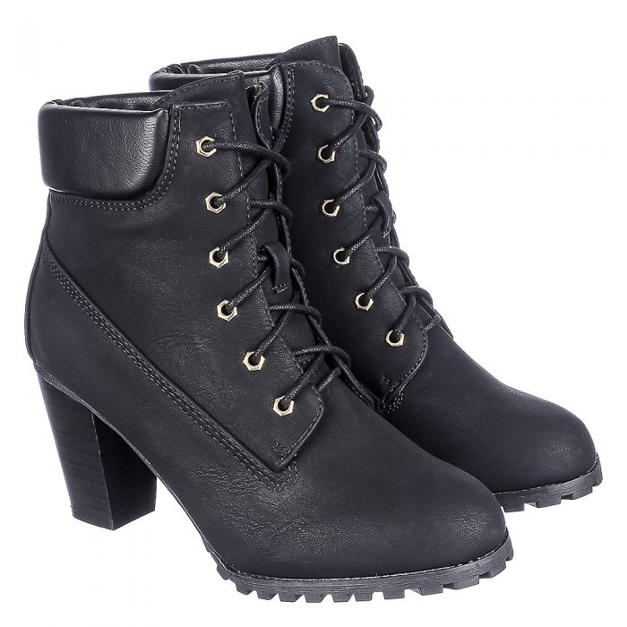 DND FASHION Women's Low Heel Ankle Boot Cici-10 CICI-10/BLACK - Shiekh