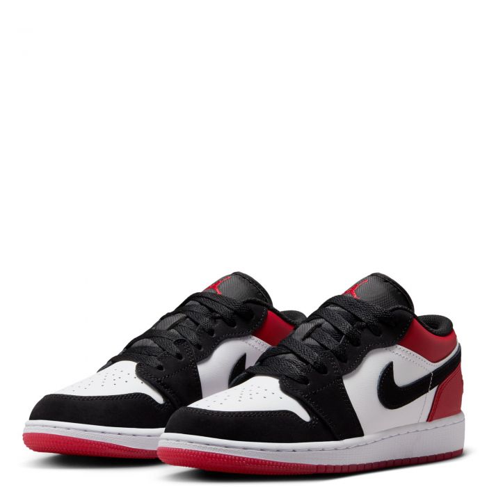Grade-School Air Jordan 1 Low SE White/Black-Varsity Red