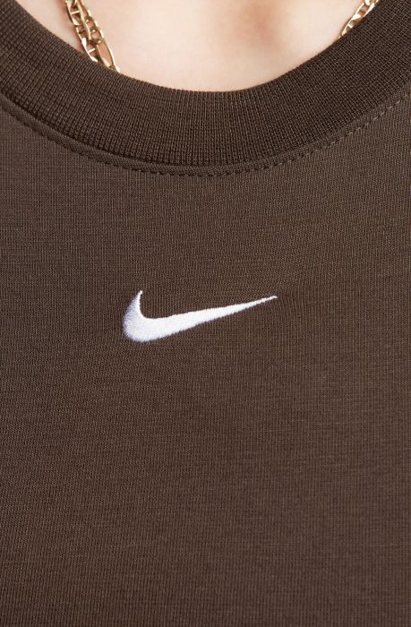 Sportswear Essential Slim Cropped T-Shirt Baroque Brown/White