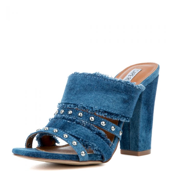 Cape Robbin Women's Lisa-31 High Heel Denim Blue