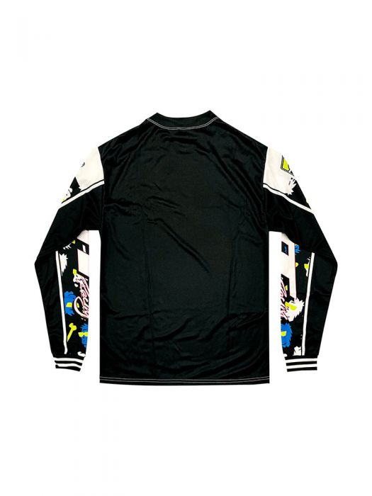 Bad Bones Jersey - Black and Lime Black