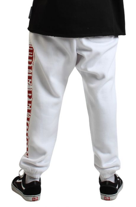 Exaggerated Icon Jogger White