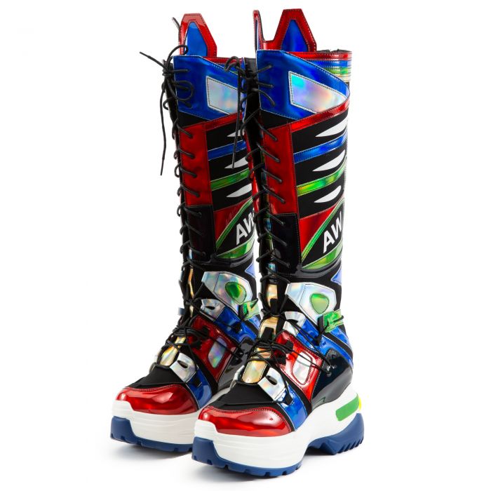 Oval-7 Platform Boots Multi