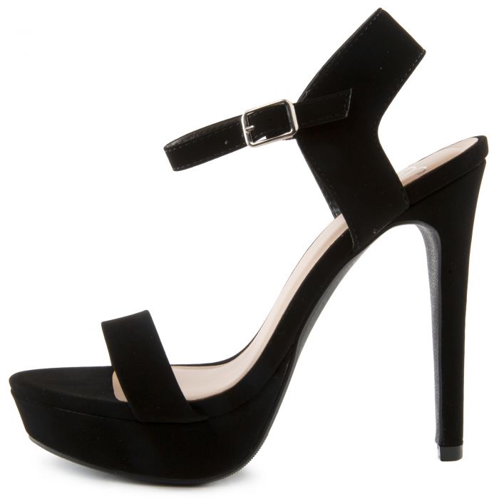 Revolve-S Strappy High Heels Black