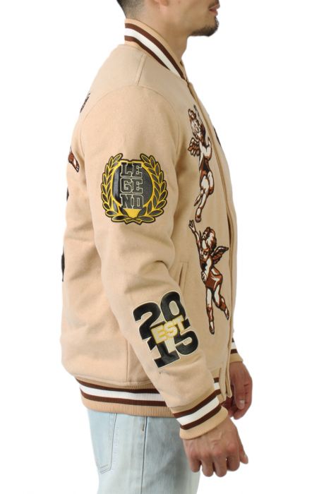 Cherub Rock Varsity Jacket Beige