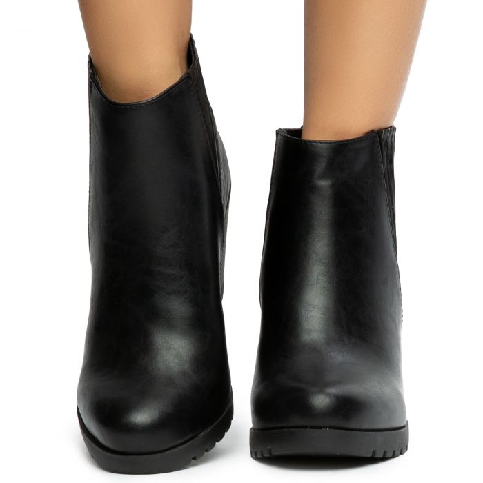 Pesto-S Ankle Wedge Booties Black