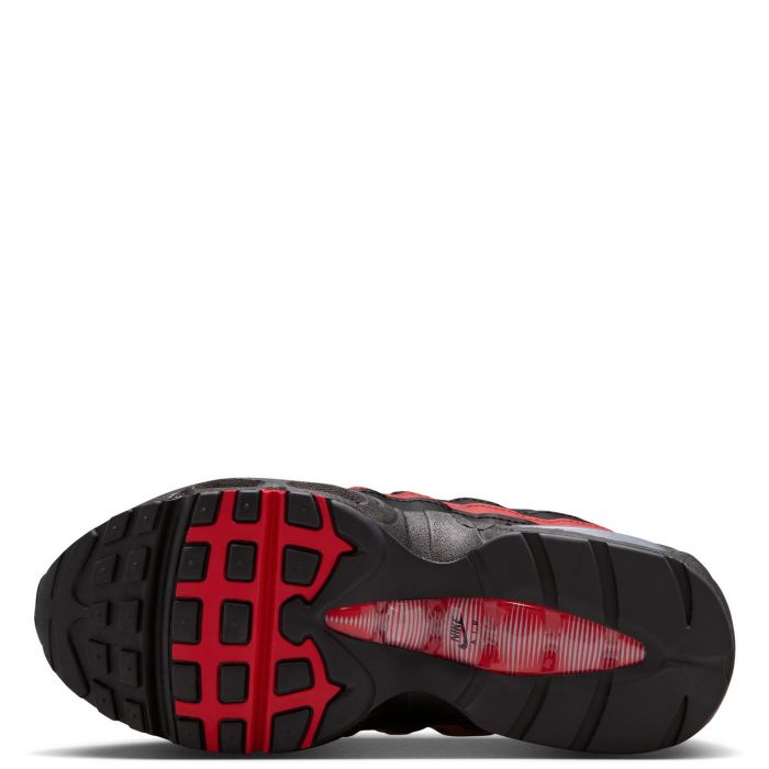 Grade-School Air Max 95 Black/Black-Team Crimson-Wolf Grey
