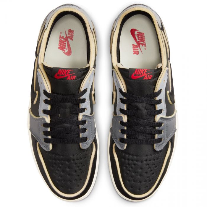 Air Jordan 1 Retro Low OG Black/Fire Red-Dk Smoke Grey