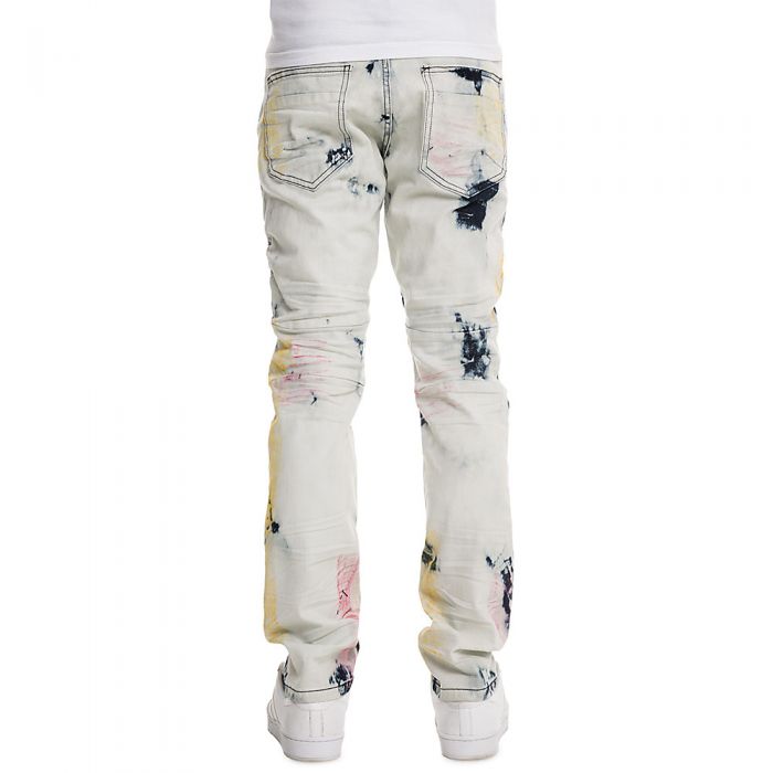 Men's Premium Moto Denim Jeans peacock blue