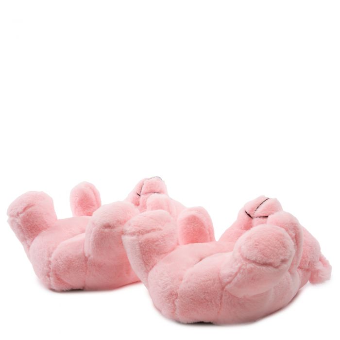 Plush-01 Bear Fuzzy Slippers Pink