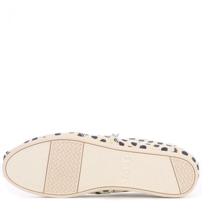 Toms Classic Polka Dots Natural Flats NATURAL/NAVY
