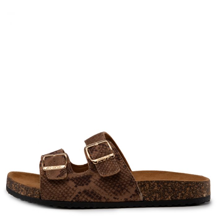 Glory-555 Sandals Chestnut Snake Print
