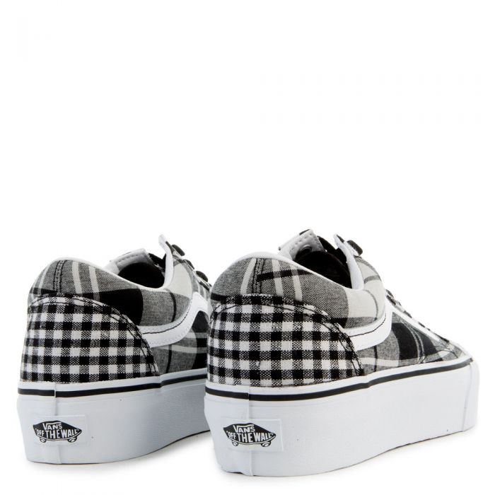 Old Skool Platform Plaid Checkerboard Black/True White