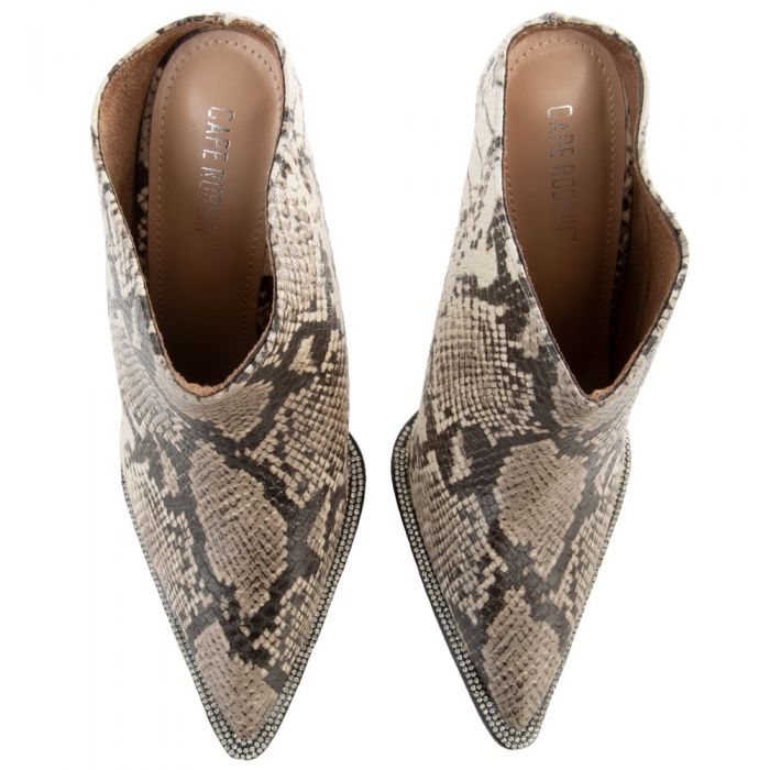 POINTY TOE HEELS  SNAKE/GREY