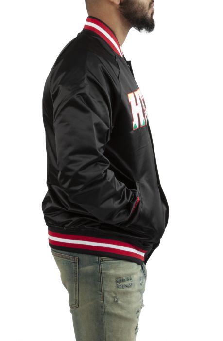 Branded Lightweight Satin Jacket  Black