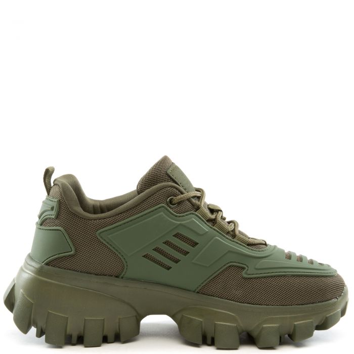 Kick Off Chunky Platform Sneaker Olive